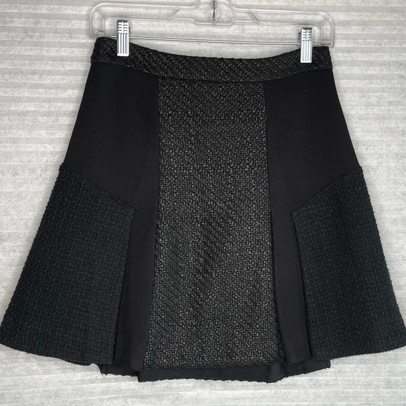 Rebecca Taylor Dresses & Skirts - Rebecca Taylor Black Tweed Mini Skirt Size 0 Waist 27